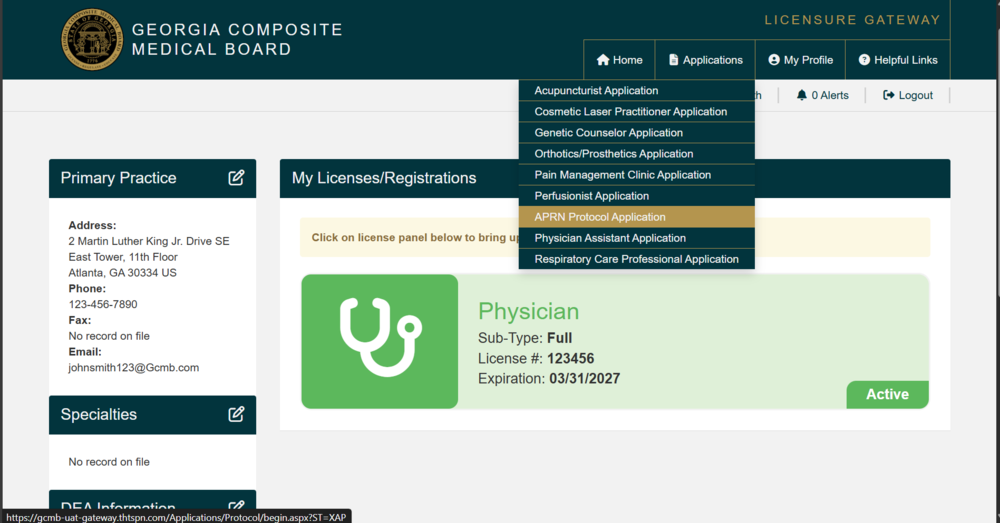 APRN highlighted in portal