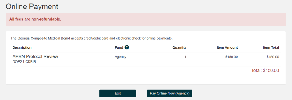 This is an image that has a description of the payment due.